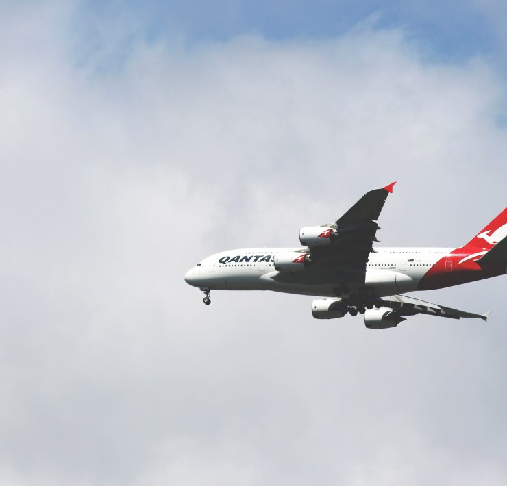 a plane flying in the sky