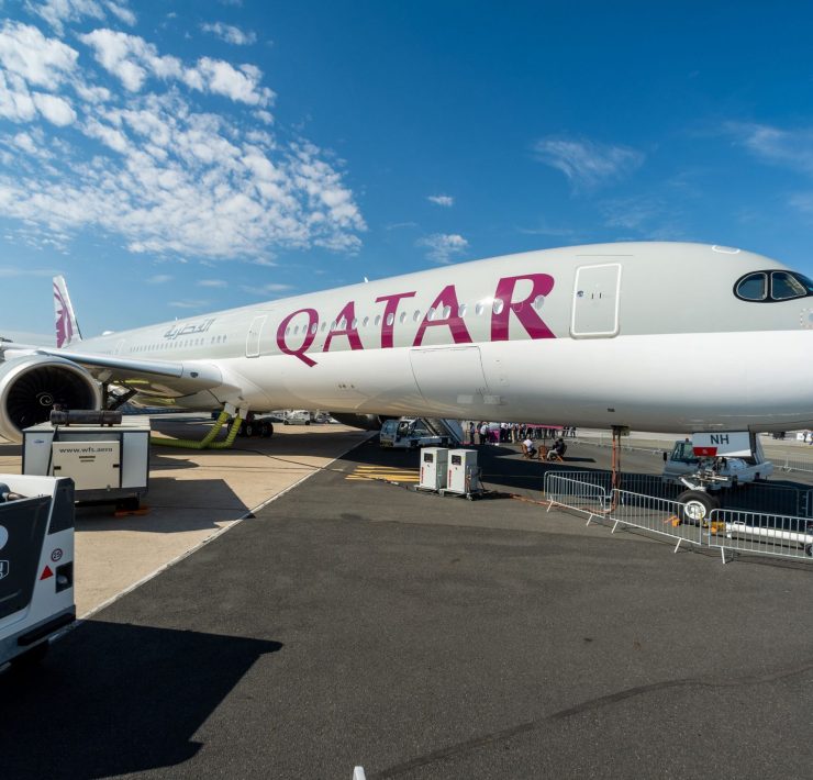 a large airplane parked on a tarmac