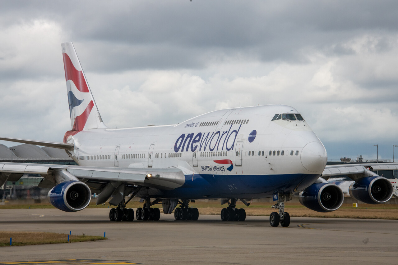 a large airplane on a runway