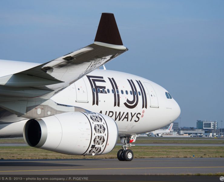 a plane on the runway