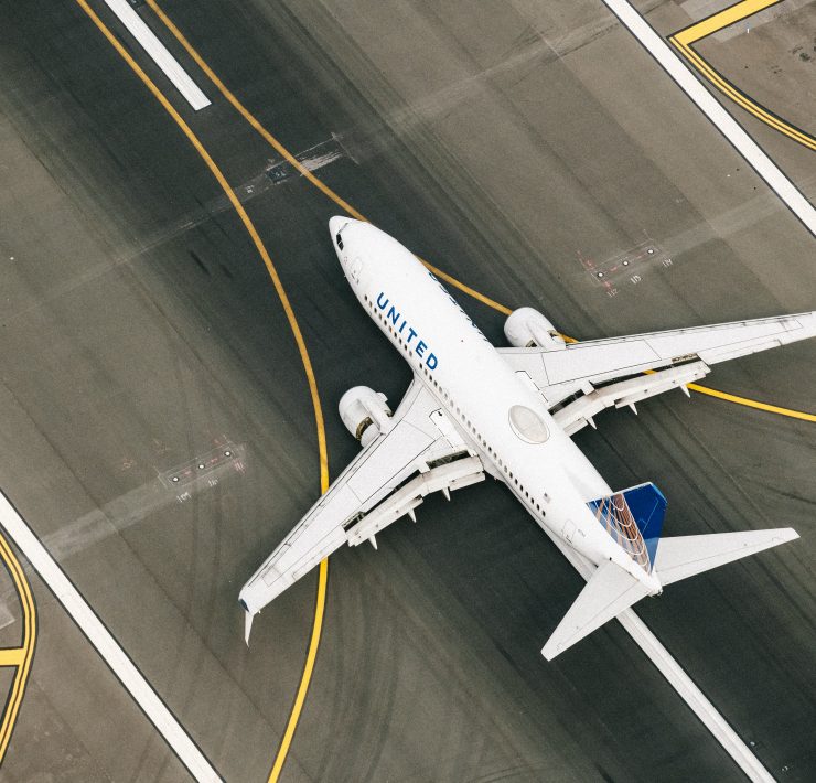 an airplane on a runway