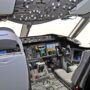 the cockpit of an airplane