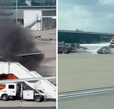 a plane crashed into a runway and a plane crashed into a runway