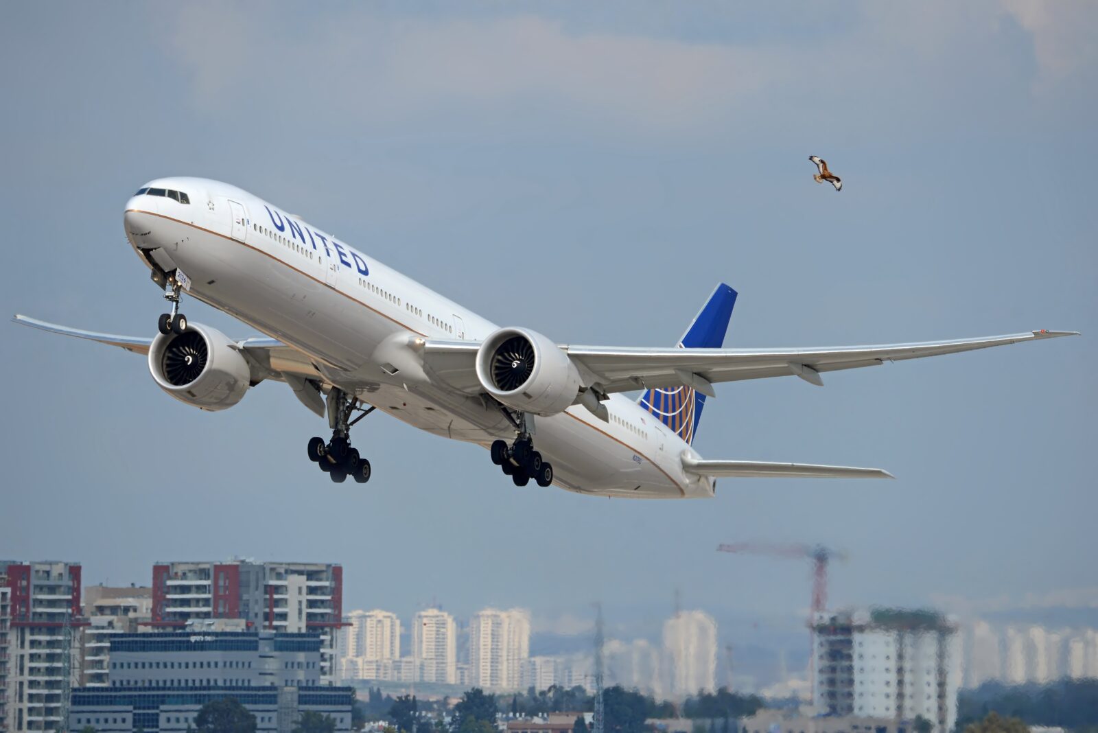 a plane flying in the sky