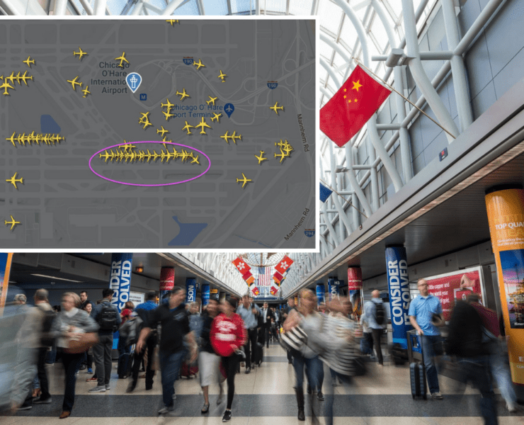 a map of airplanes in a airport