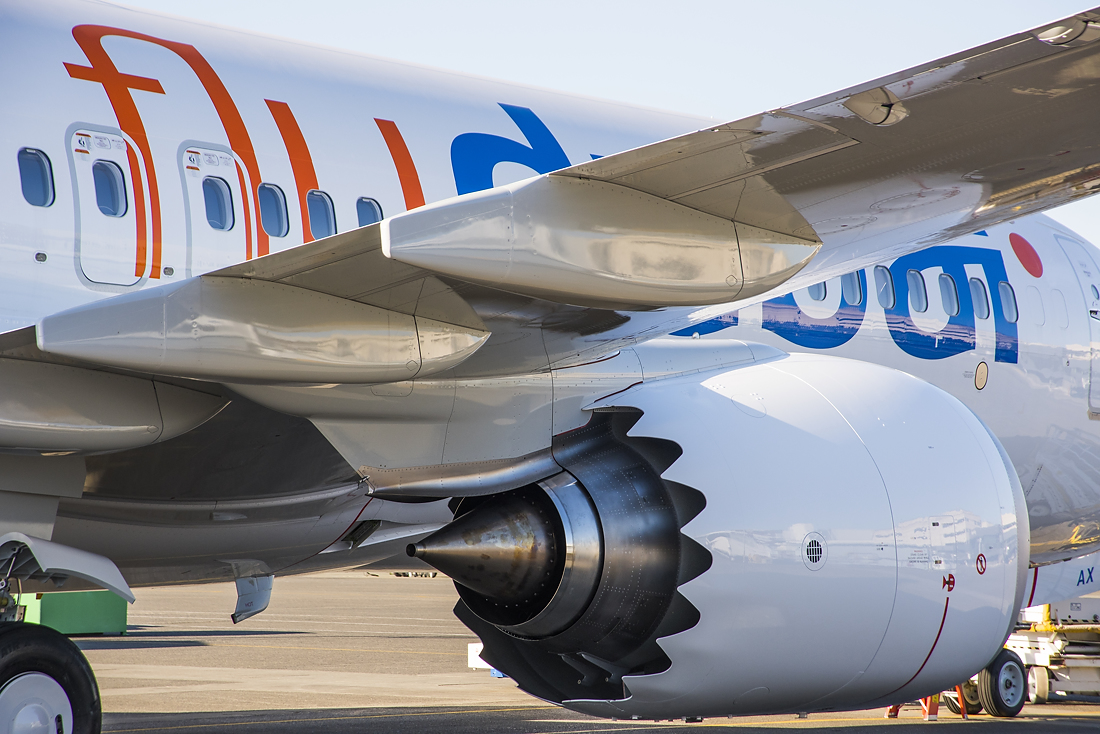 the wing of a plane