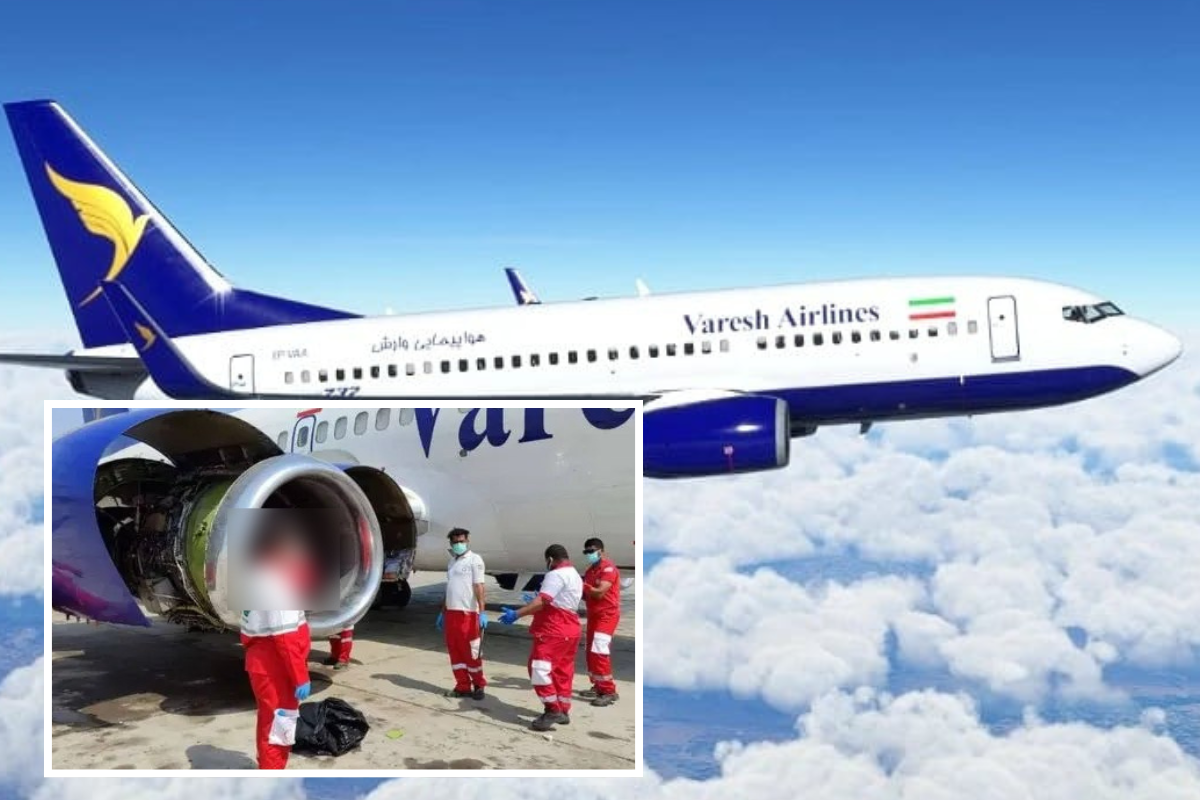 a group of people in red and blue uniforms standing next to an airplane