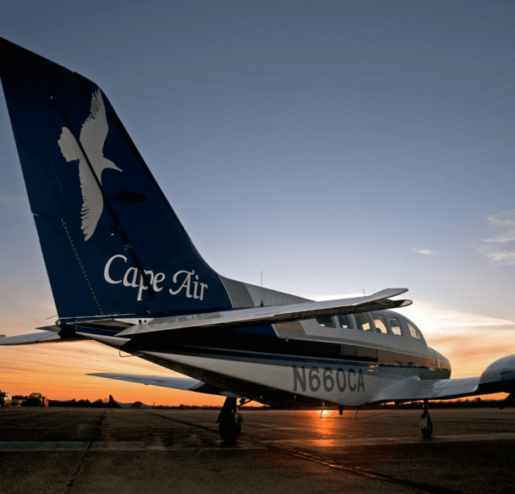 a plane on the runway