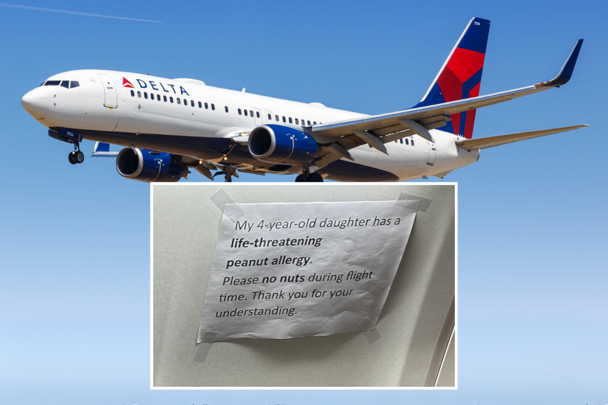 a plane with a note on it