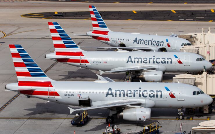 airplanes parked on a runway