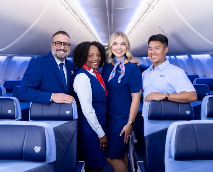 a group of people in blue uniforms