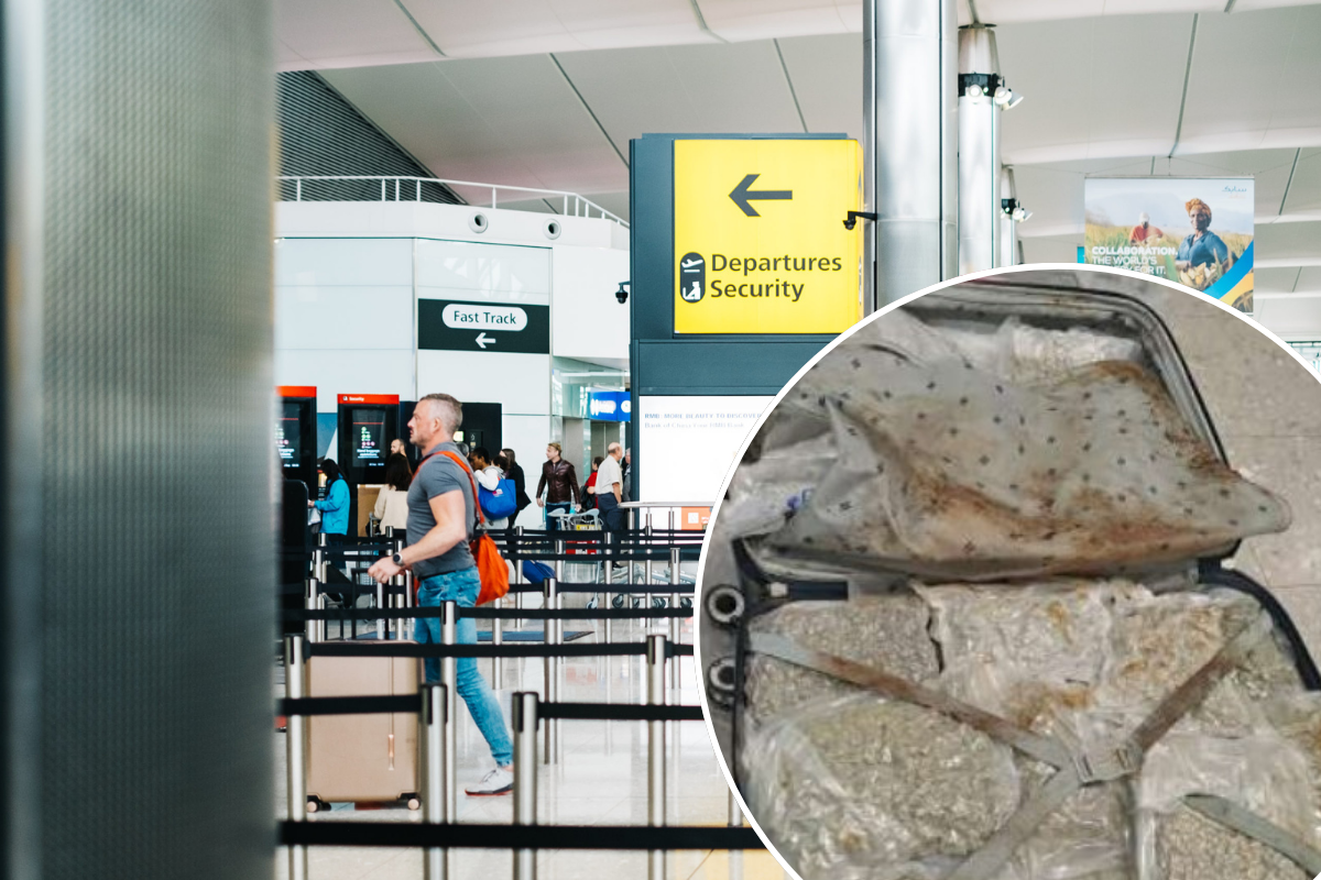 a man walking in an airport