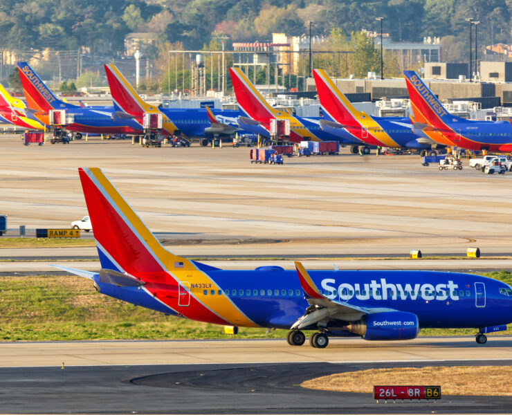 a group of airplanes on a runway