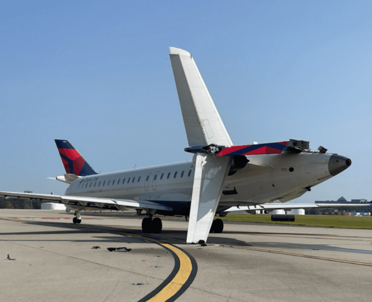 a plane on the runway