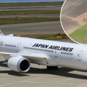 a white airplane on a runway