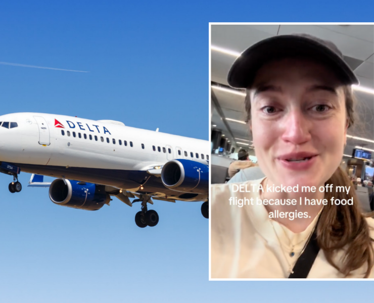 a woman taking a selfie with a plane