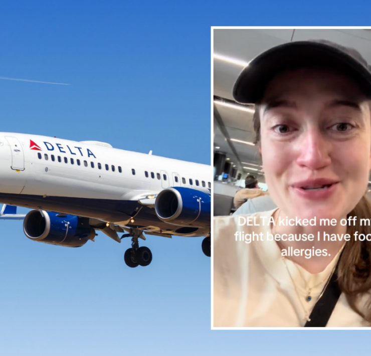 a woman taking a selfie with a plane