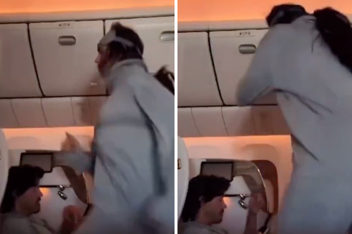 Mexican Fitness Influencer is Criticized For Energetic Mid-Flight Workout in Middle of the Airplane Aisle