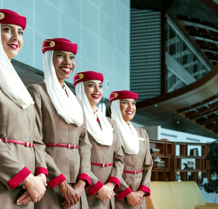 a group of women wearing matching outfits