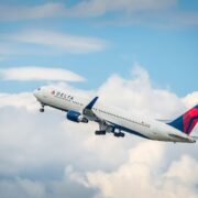 a plane flying in the sky