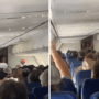 a group of people in an airplane